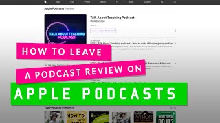 How to Write a Podcast Review on Apple Podcasts