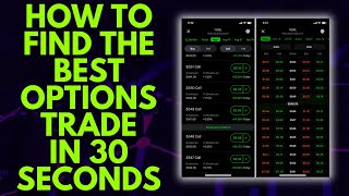 HOW TO FIND THE BEST STOCK OPTIONS TRADE IN 30 SECONDS | TRADING OPTIONS