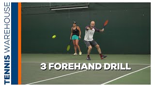 Improve your Tennis with our Weekly Drill: 3 Forehands (how to construct the point) 🔥