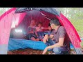 CAMPING BERSAMA ANAK ISTRI DIGUYUR HUJAN DERAS SEHARIAN SAMPAI MALAM