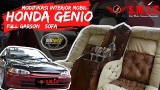 Modifikasi interior honda genio model sofa/Garson Bahan Mbtech camaro by AJS Car