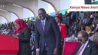 ''HUSTLER!'' TANZANIAN PRESIDENT SAMIA SULUHU INTRODUCES PRESIDENT RUTO AND OTHER LEADERS IN TZ!