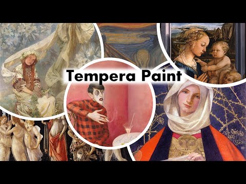 How does tempera painting differ from oil painting?