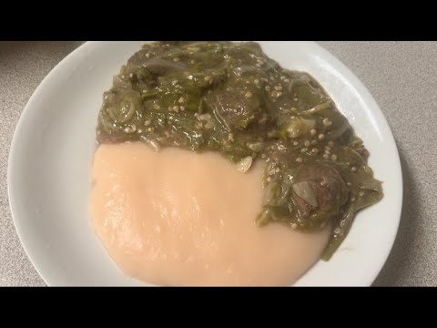 Sauce Gombo Frais Avec Fufu Youtube