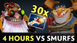 4 hours game vs smurfs — 500,000 damage by Techies