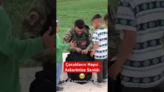 Çocukların Hepsi Sarıldı 🥹🇹🇷 “En Büyük Asker Bizim Asker”