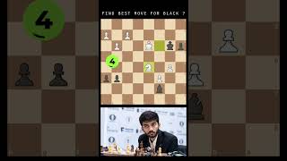 Best Move for Black ? | #chess #magnuscarlsen #trending #trendingshorts #hikaru #chesspuzzles #games