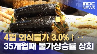 4월 외식물가 3.0%↑‥35개월째 물가상승률 상회 (2024.05.06/12MBC뉴스)