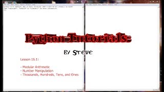 Python Tutorial v3.2.5 Lesson 16.1 - Modular Arithmetic and Number Sorting
