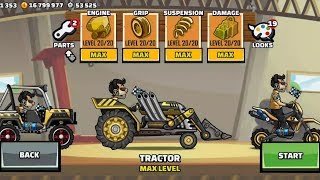 Hill Climb Racing 2 - New Vehicle TRACTOR Fully Upgraded 🚜