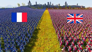 4 Million British VS 4 Million French Fight Over CASTLE - UEBS 2 Ultimate Epic Battle Simulator 2