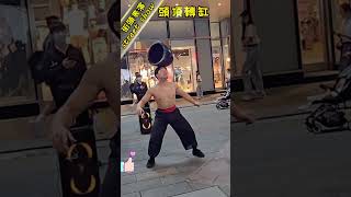 頭頂轉缸 #信義商圈街頭表演 #雜技 #streetshow