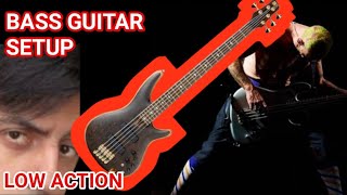 BASS GUITAR FULL SETUP | How to set up Low Action On Bass Guitar #howto  #bassguitar #diy