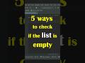 5 Super Quick Ways To Check If A List Is Empty In Python