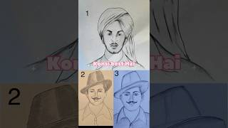 3 Bhagat Singh drawing #bhagatsinghdrawing #dgpanting #viral #shorts #drawing #dgart #drawingideas