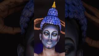 Gautam Buddha makeup art😍😱 #gautambuddha #buddha #sfx #makeuptutorial #creativemakeup #buddhamakeup