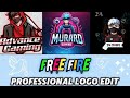 how to make professional gaming logo for YouTube Channel. #freefire