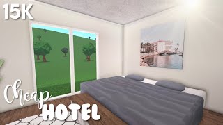 15k No-Gamepass Cheap Hotel | Bloxburg ROBLOX speedbuild