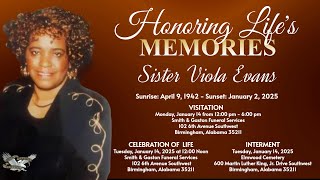 Celebration of Life for Sister Viola Evans