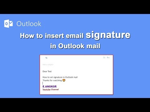 How to insert email signature in Outlook mail How to insert email signature in Outlook mail