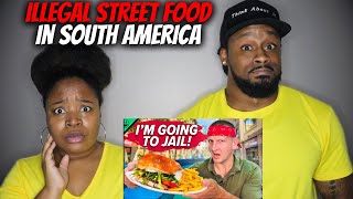 🇨🇱ILLEGAL Street Food in South America!! (American Couple Reacts) | The Demouchets REACT