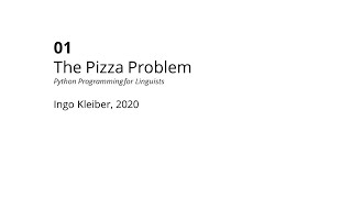 01 - The Pizza Problem