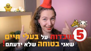 חמש עובדות מדהימות על בעלי חיים! ויגן לייף