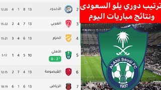 ترتيب دوري يلو السعودي بعد مباراة الأهلى السعودي وهجر اليوم.