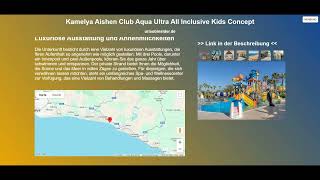 Kamelya Aishen Club  Aqua Ultra All Inclusive Kids Concept - Türkei