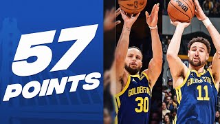 Splash Brothers💦 Stephen Curry & Klay Thompson Combine For 57 Points ☔️ | March 16, 2024
