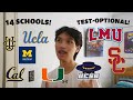 COLLEGE DECISION REACTIONS 2022 (Test Optional) UC's, USC, UMiami, UMich, Film Schools + MORE!