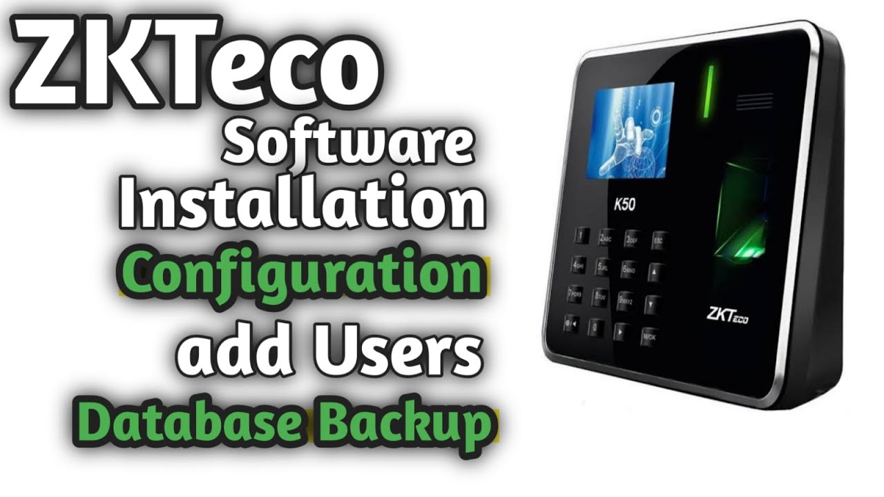 Zkt Biometric Machine Software Installation Configuration Add And