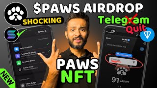 PAWS Airdrop NFT Pre Market Today | PAWS on SOLANA | Paws Verify on Website | Paws Vs Telegram