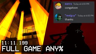 ULTRAKILL: Full Game Any% in 11:11.199 IGT [WR]