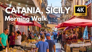 Catania, Italy Morning Walking Tour 4K 2025 - 4K60fps