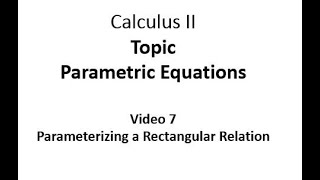 Parameterizing a Rectangular Relation