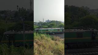 AJNI WAG9 with Container Train Approaching Red Signal.