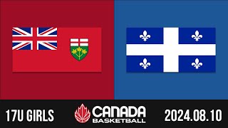 2024 Canada Basketball Nationals 🏀 17U GIRLS GOLD: Ontario v Quebec [Aug 10, 2024]