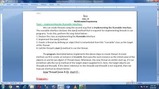 Implementing Runnable Interface To Create Thread in Java