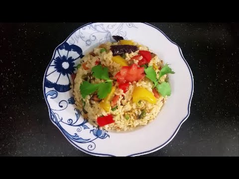 How to prepare Fried Brown Rice in Telugu How to prepare Fried Brown Rice in Telugu
