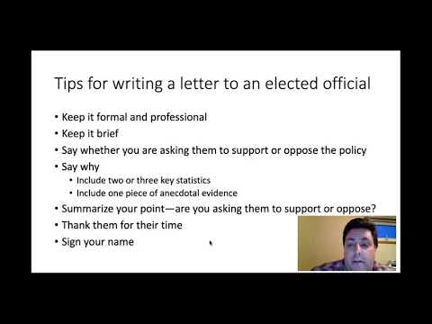 How do you write a letter to an elected official?