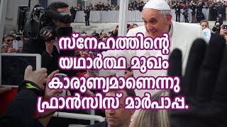 സ്‌നേഹത്തിന്റെ യഥാര്‍ത്ഥ മുഖം കാരുണ്യമാണെന്നു ഫ്രാന്‍സിസ് മാര്‍പാപ്പ