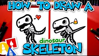 How To Draw A Dinosaur Skeleton
