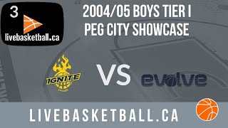 Peg City Showcase - Ignite 2004 Boys Tier I vs Evolve 2005 Boys Tier 1 CONTINUED