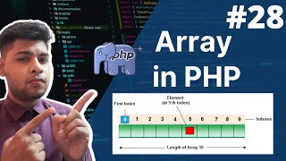 Array in php | Indexed array in php | php tutorial for beginners full - 28 | php full course #array