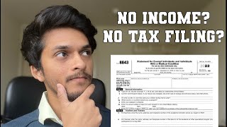 TAX FILING for F1 STUDENTS with NO INCOME | Form 8843