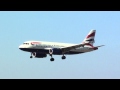 British Airways Airbus 319 G-DBCE Landing Malaga AGP