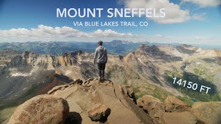 Summiting Mt Sneffels via Blue Lakes Trail, Colorado