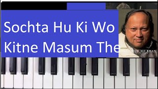 Sochta Hoon Ki Wo Kitne Masoom The -- Keyboard/Harmonium Tutorial