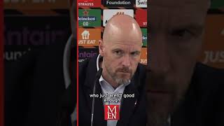 "Tonight, we were NOT good enough." Ten Hag is dissappointed with his players #manutd #shorts